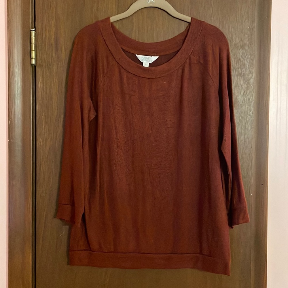 Market & Spruce Brushed Knit Top